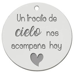 CHAPA PLATA 925MM PARA RAMO DE NOVIA