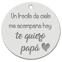 CHAPA PLATA 925MM PARA RAMO DE NOVIA
