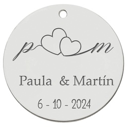 CHAPA PLATA 925MM PARA RAMO DE NOVIA