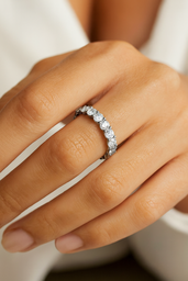 SORTIJA ORO BLANCO 18KL INFINITY CIRCONITAS - 3MM