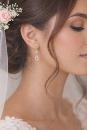 PENDIENTES ORO 18KL CIRCONITAS - 6x27MM