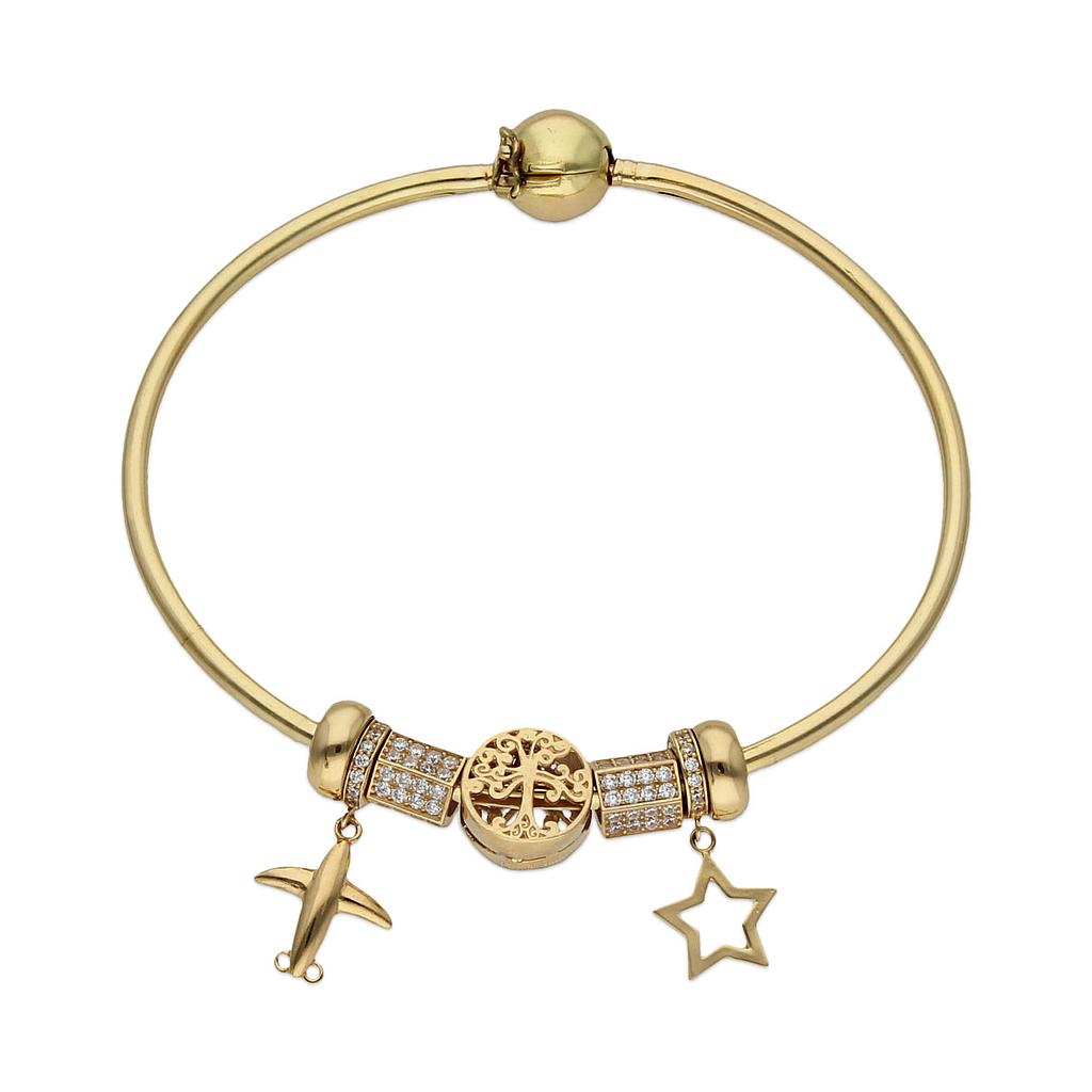 PULSERA ORO 18KL RIGIDA - ARBOL DE LA VIDA