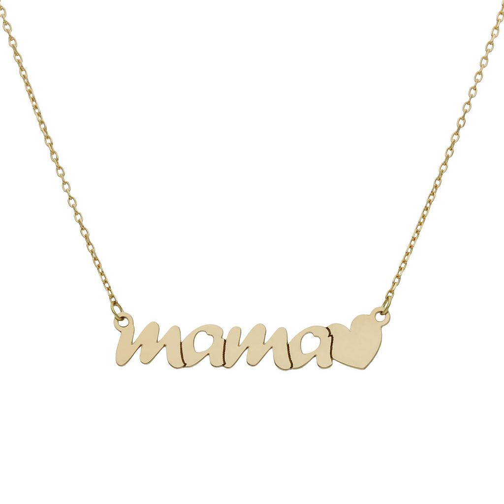 GARGANTILLA ORO 18KL MAMA + CORAZON