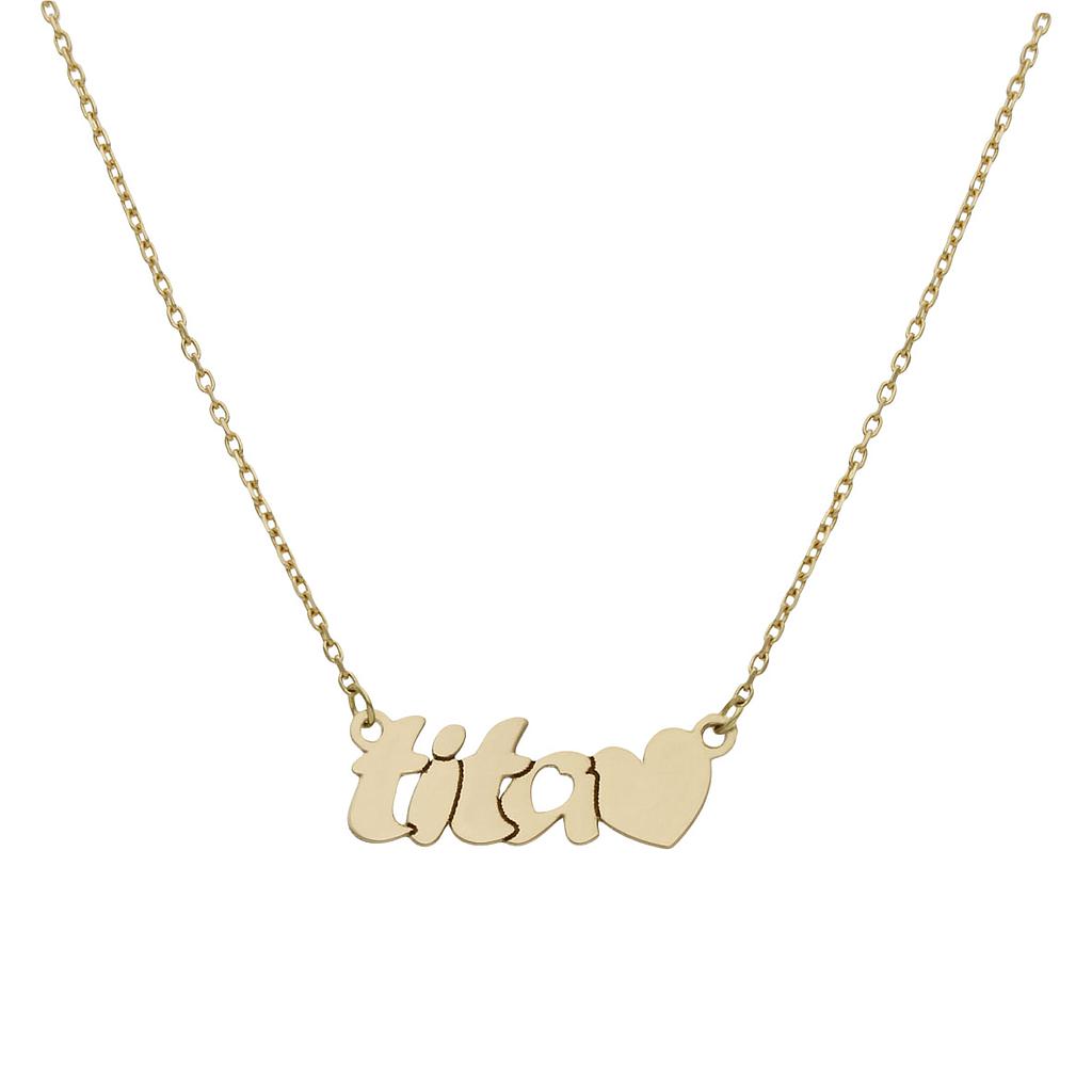 GARGANTILLA ORO 18KL TITA + CORAZON