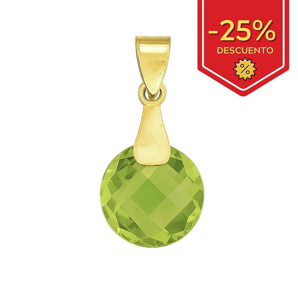 COLGANTE EN ORO DE 18KL PERIDOT