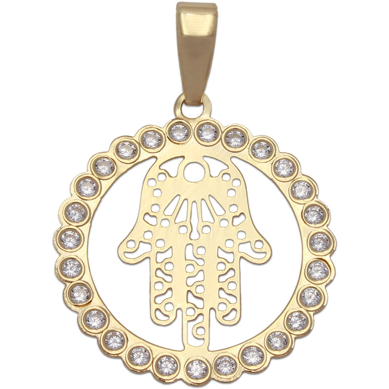 COLGANTE ORO 18KL MANO DE FATIMA - 19MM
