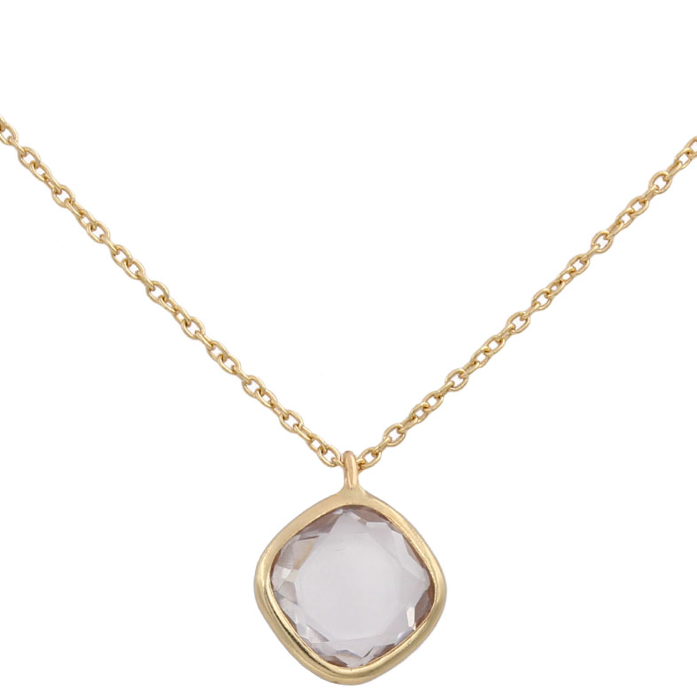 GARGANTILLA ORO 18KL CUADRADO CIRCONITA