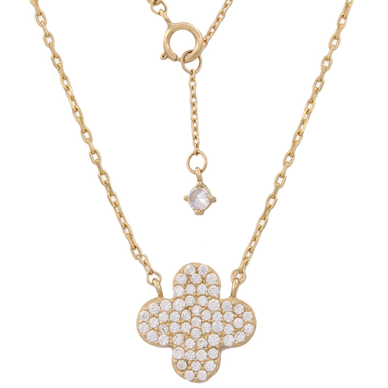 GARGANTILLA ORO 18KL FLOR CIRCONITAS