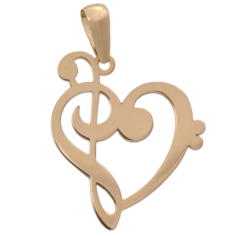 COLGANTE ORO 18KL CLAVE SOL - CLAVE FA