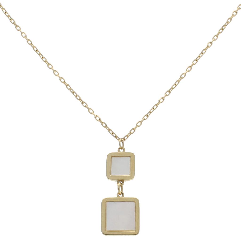 GARGANTILLA ORO 18KL CUADRADOS + NACAR