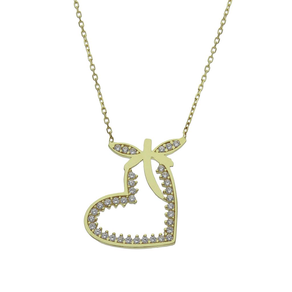 GARGANTILLA ORO 18KL CORAZON + LIBELULA