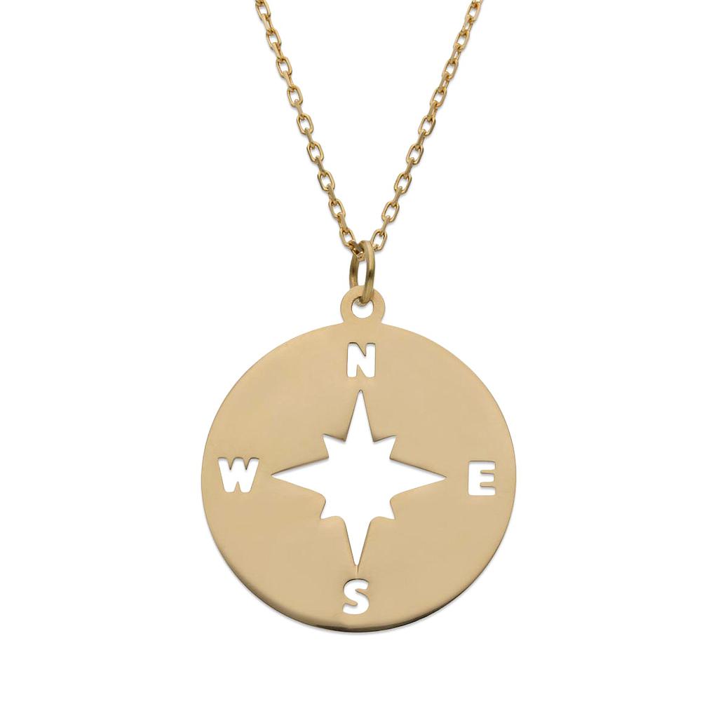 GARGANTILLA ORO 18KL ROSA DE LOS VIENTOS