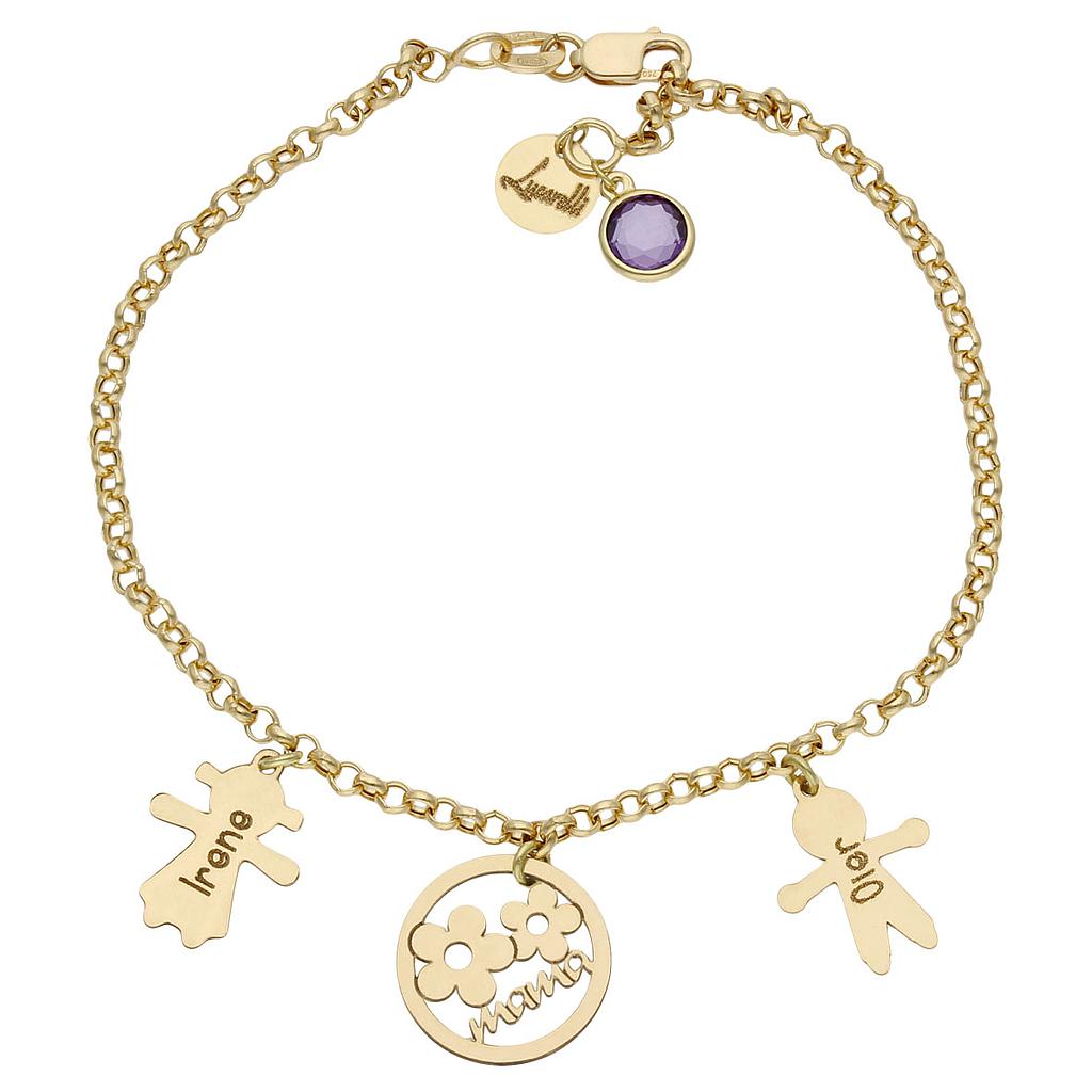 PULSERA MI HISTORIA ORO 18KL MAMA