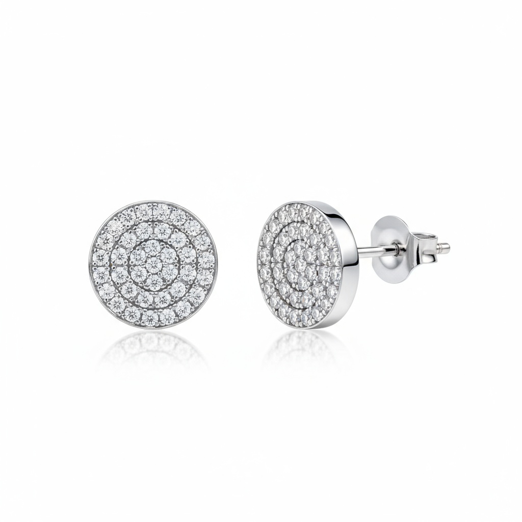 PENDIENTES ORO BLANCO 18KL DIAMANTES