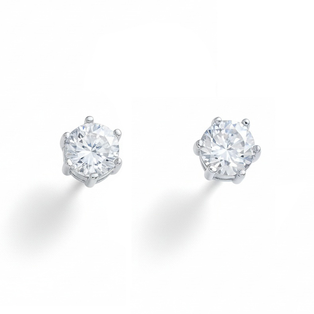 PENDIENTES ORO BLANCO 18KL DIAMANTES