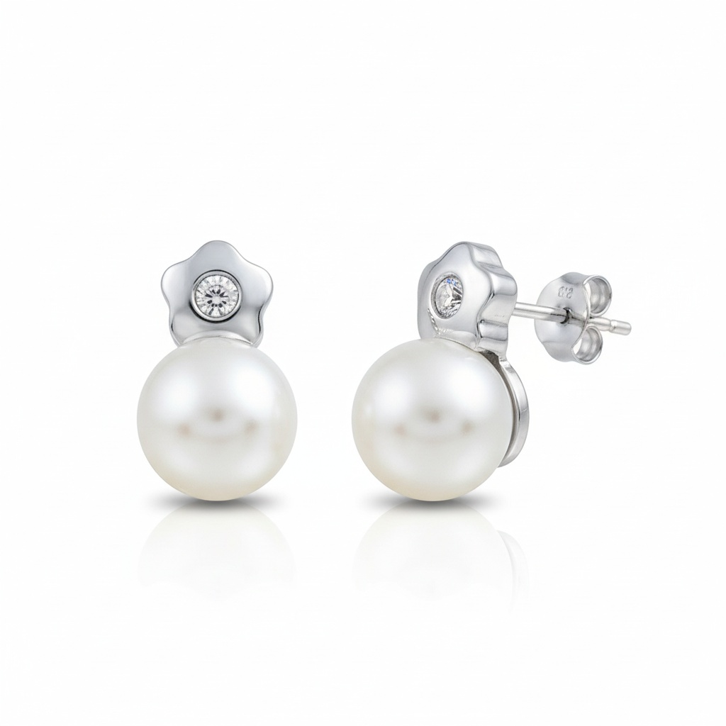 PENDIENTES ORO BLANCO 18KL DIAMANTES