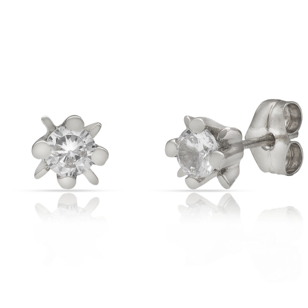 PENDIENTES ORO BLANCO 18KL DIAMANTES