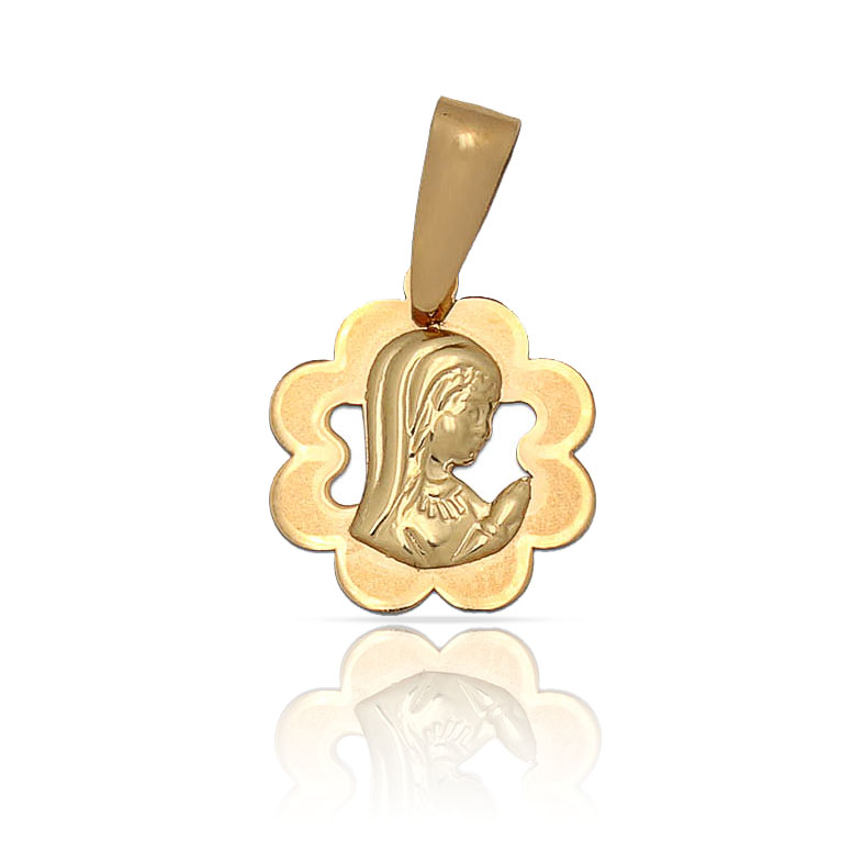 MEDALLA ORO 18KL VIRGEN NIÑA - 11X13 MM
