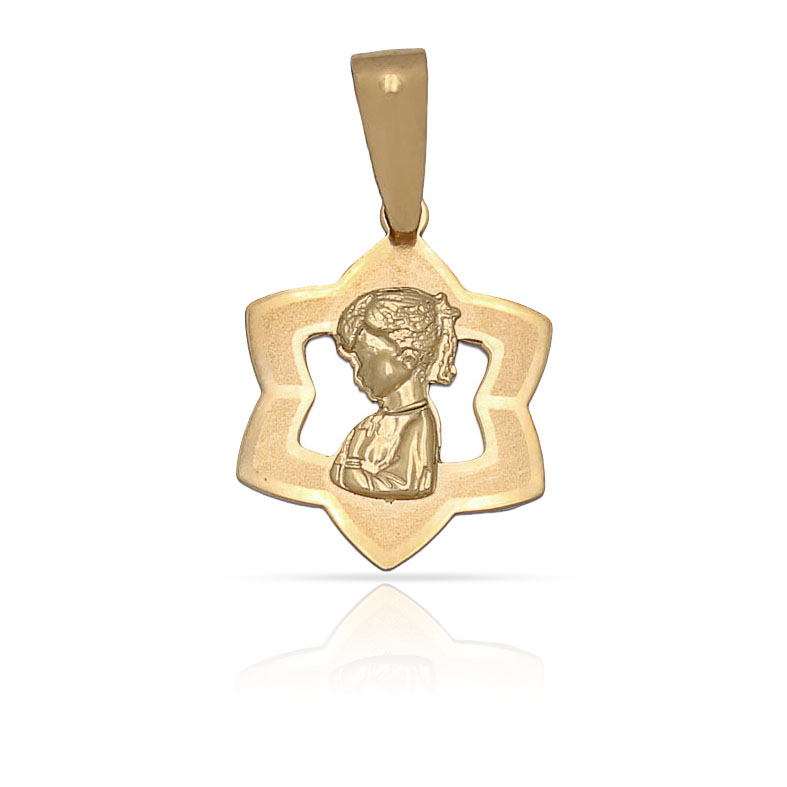 MEDALLA ORO 18KL VIRGEN NIÑA - 12X15MM