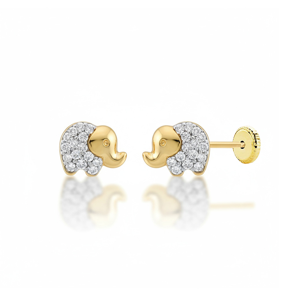 PENDIENTES ORO 18KL ELEFANTE