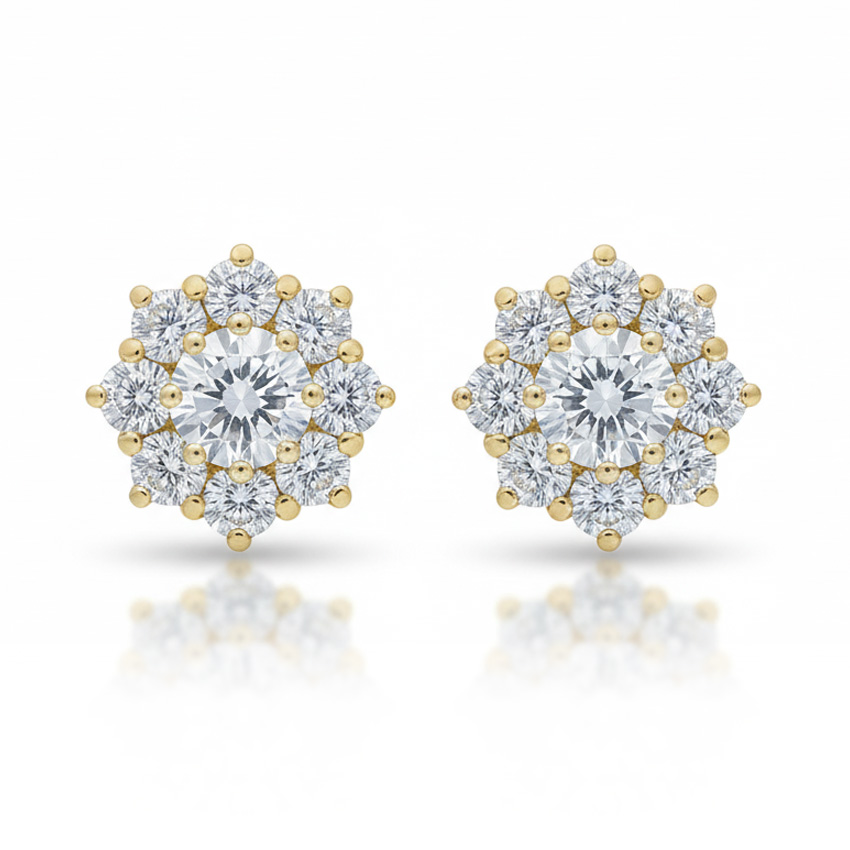 PENDIENTES ORO 18KL CIRCONITAS