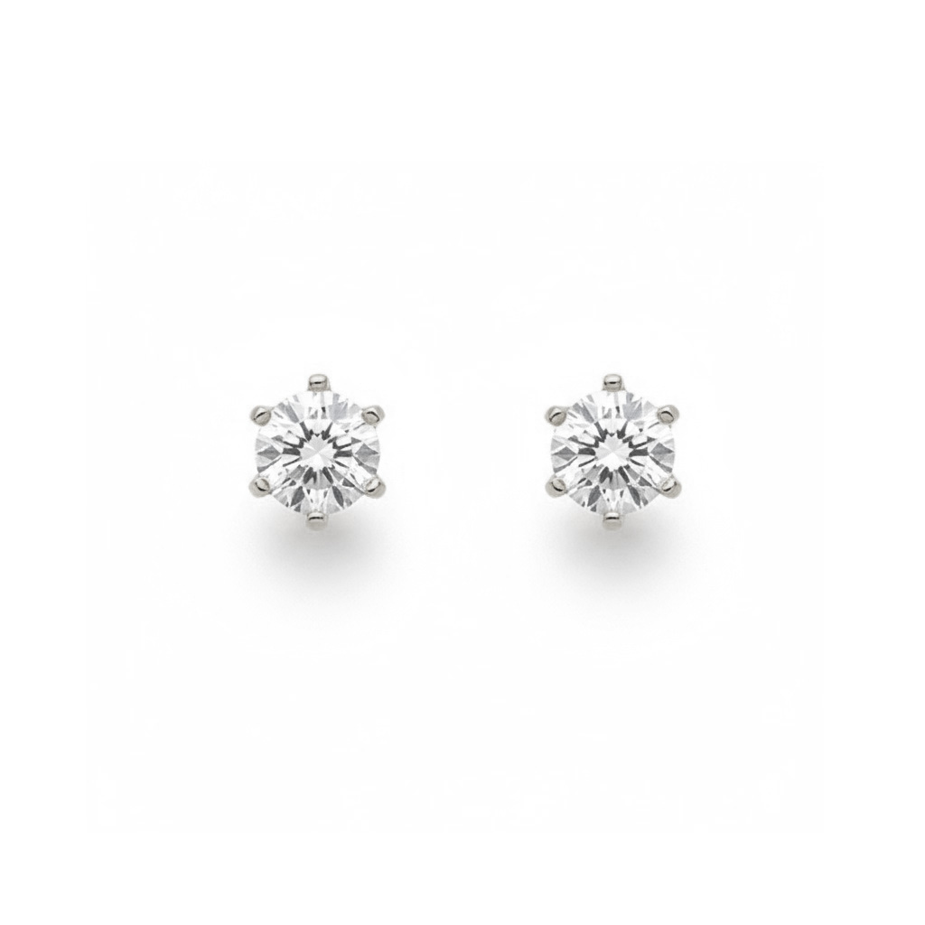 PENDIENTES ORO BLANCO 18KL CIRCONITAS