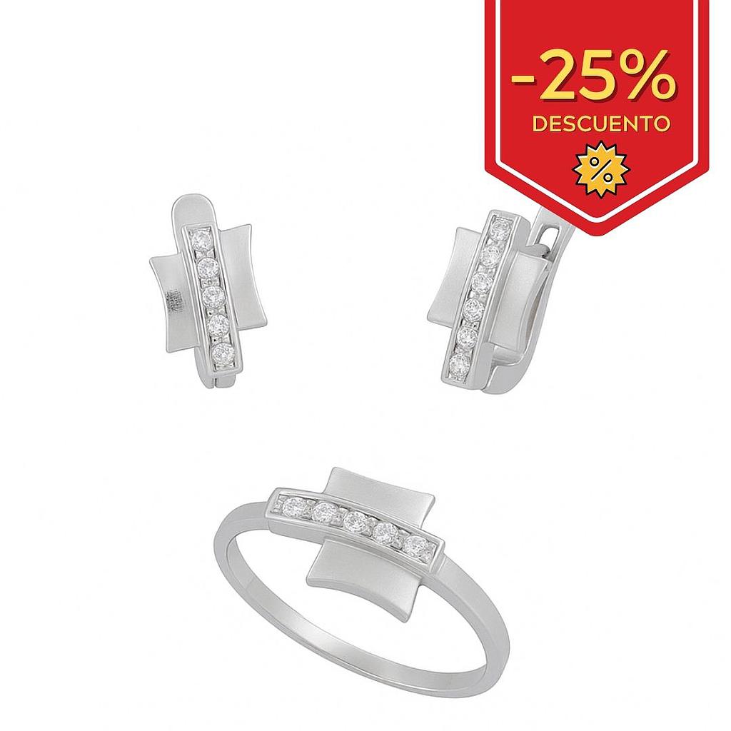 PENDIENTES ORO BLANCO 18KL