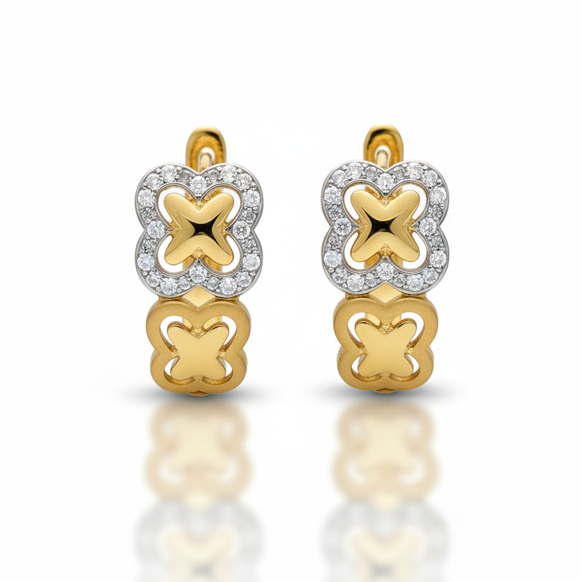 PENDIENTES ORO 18KL CIRCONITAS