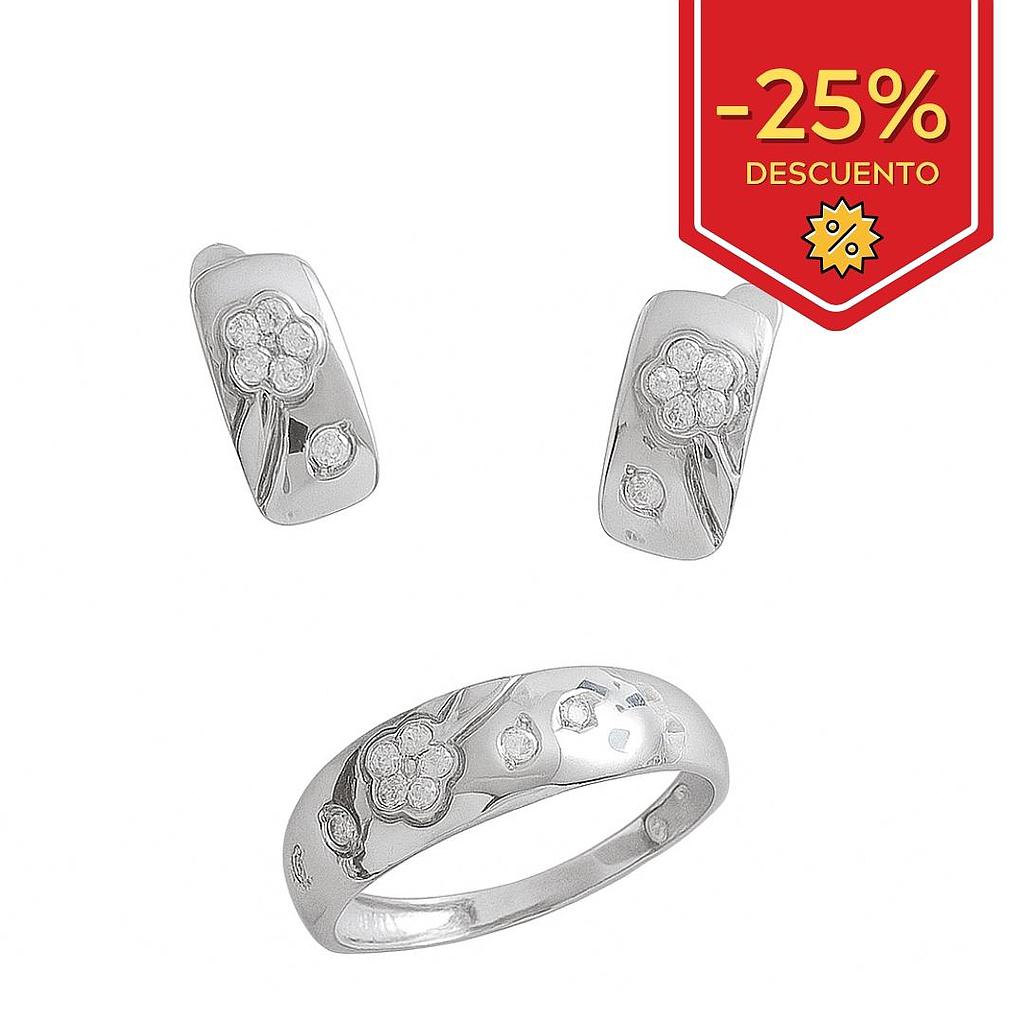 PENDIENTES ORO BLANCO 18KL