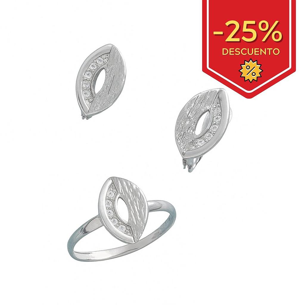 PENDIENTES ORO BLANCO 18KL