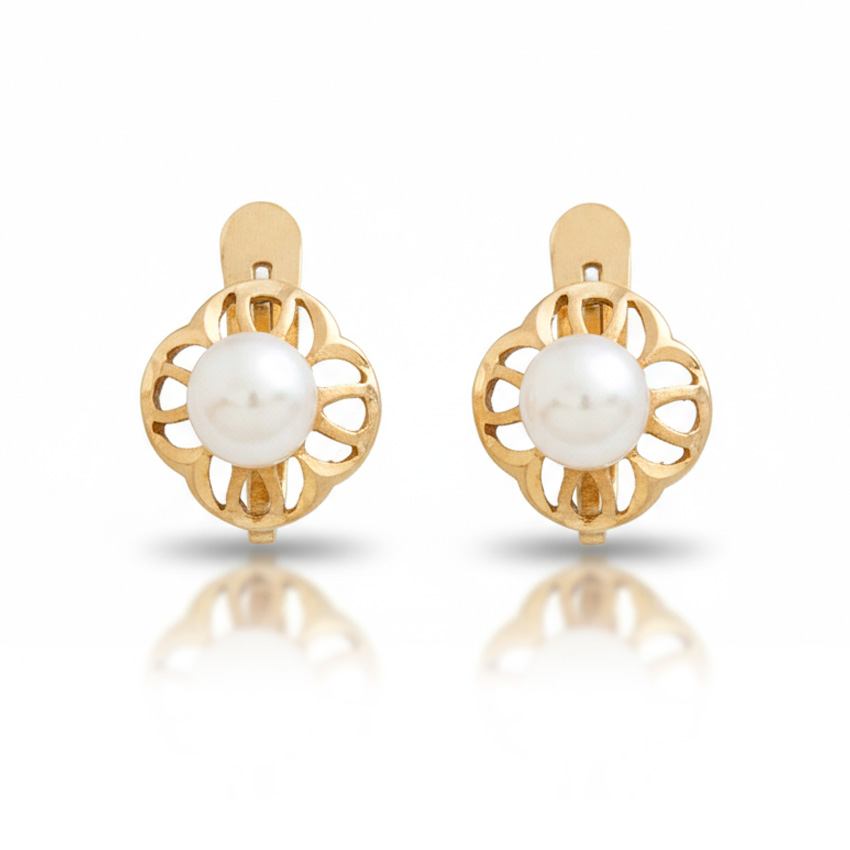 PENDIENTES ORO 18KL P. CULTIVADAS