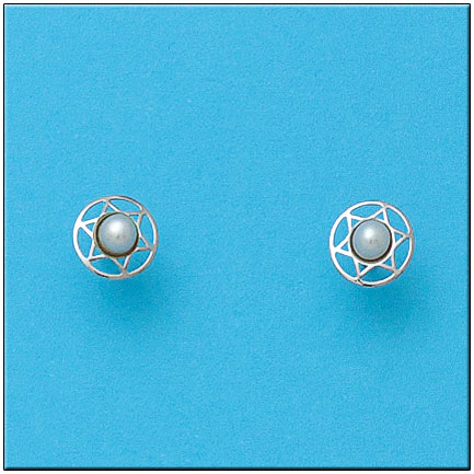 PENDIENTES ORO BLANCO 18KL ESTRELLAS