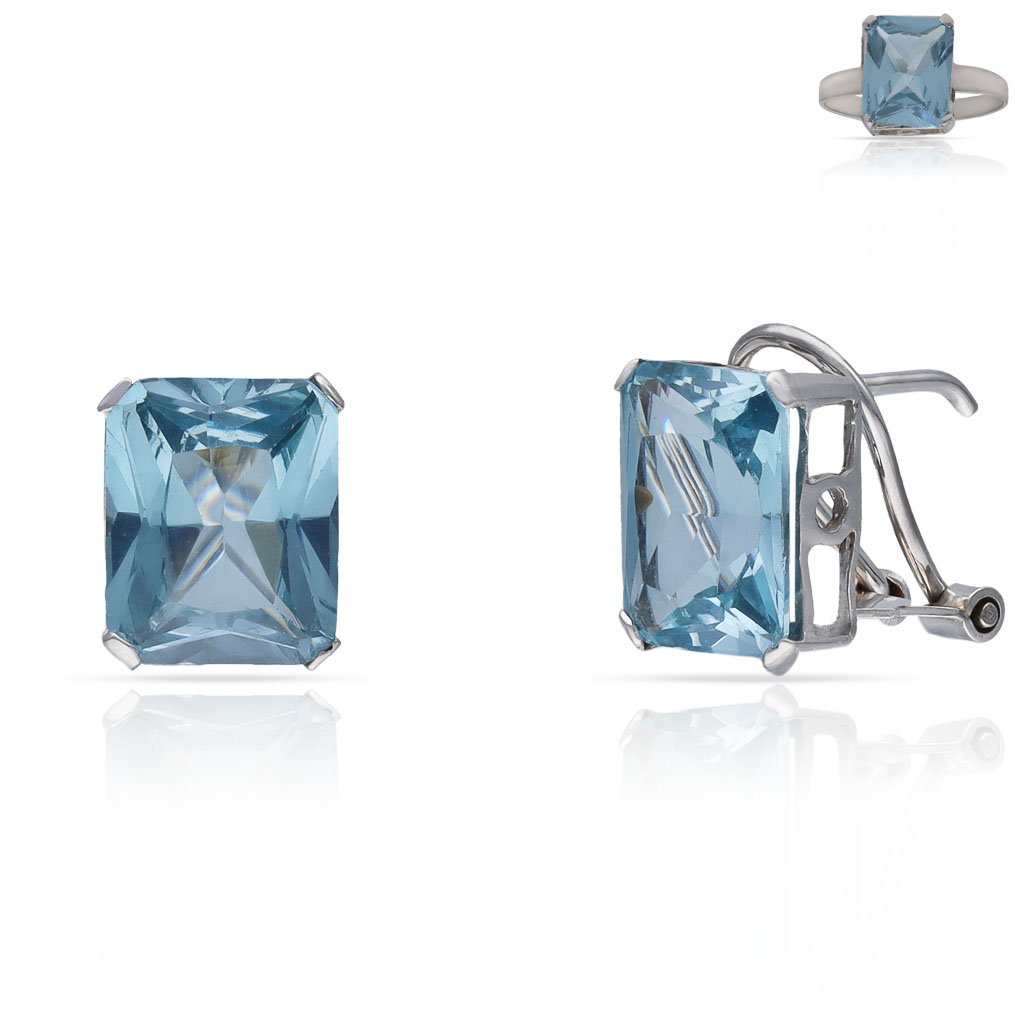 PENDIENTES ORO BLANCO DE 18KL