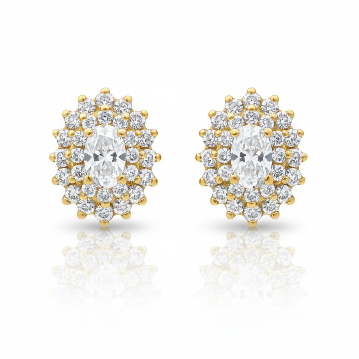 PENDIENTES ORO 18KL CIRCONITAS