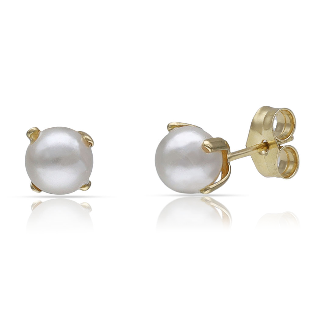 PENDIENTES ORO 18KL PERLAS - 6MM