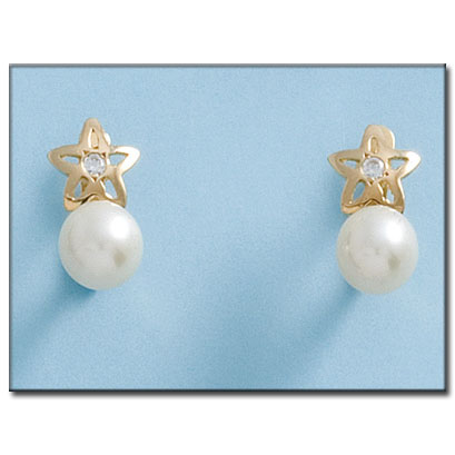 PENDIENTES ORO 18KL PERLAS
