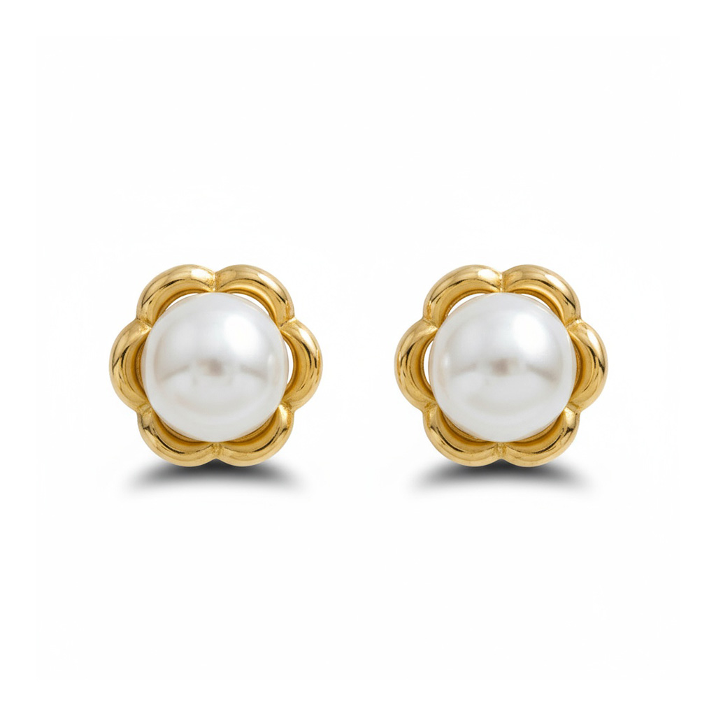 PENDIENTES ORO 18KL PERLAS 12MM