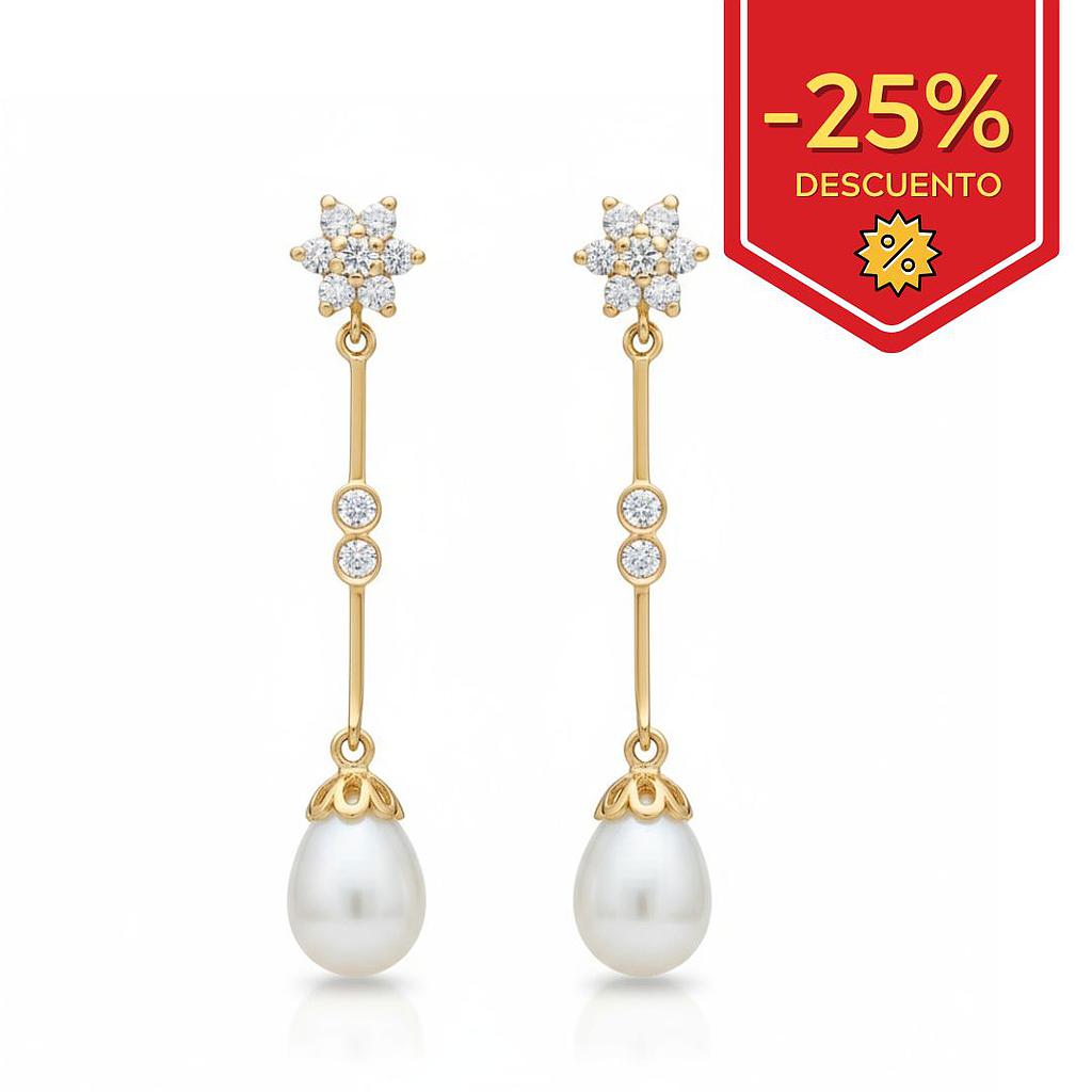 PENDIENTES ORO DE 18KL PERLAS CULTIVADAS