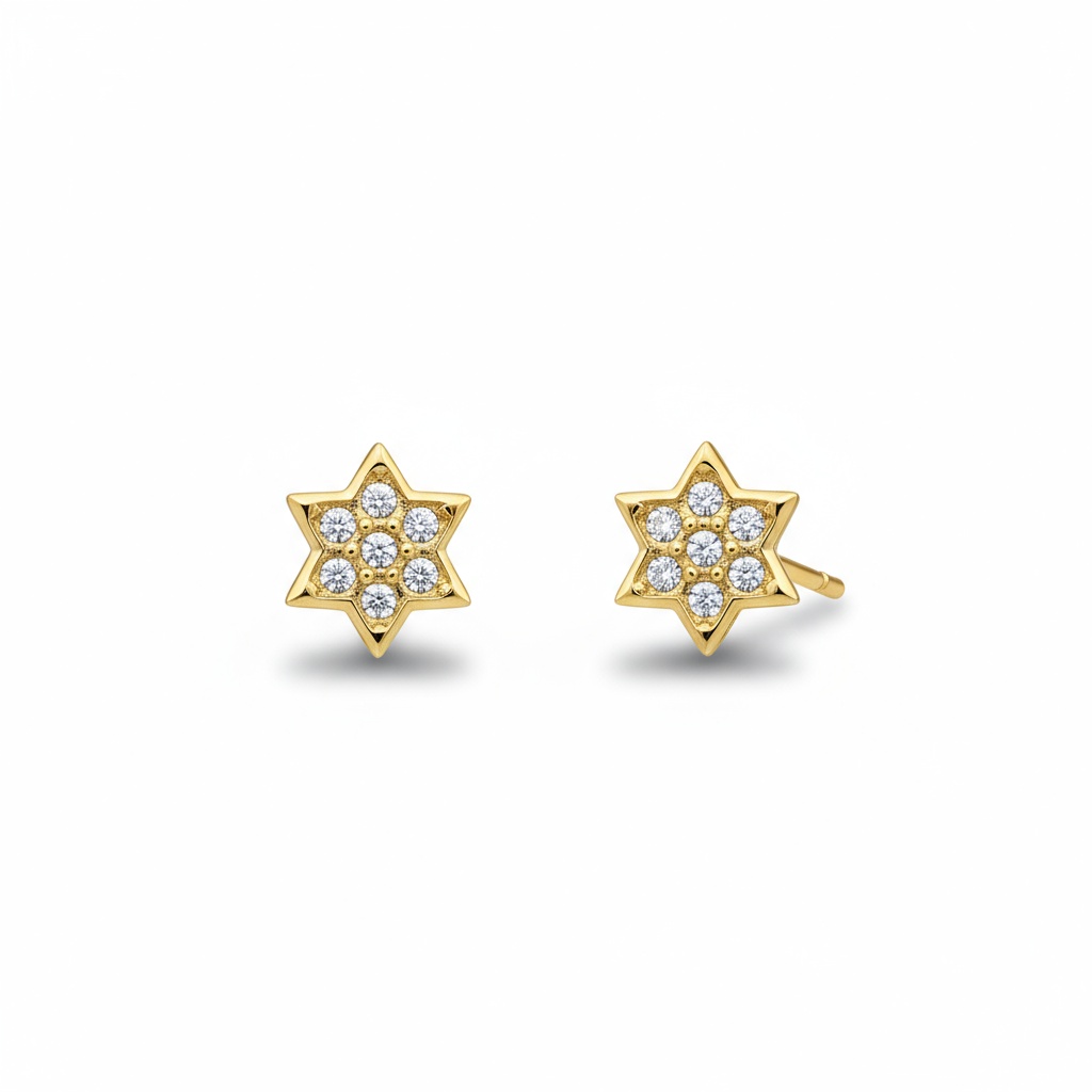 PENDIENTES ORO 18KL ESTRELLAS