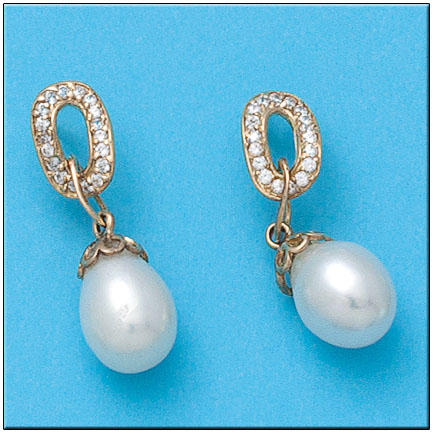 PENDIENTES ORO 18KL P. CULTIVADAS