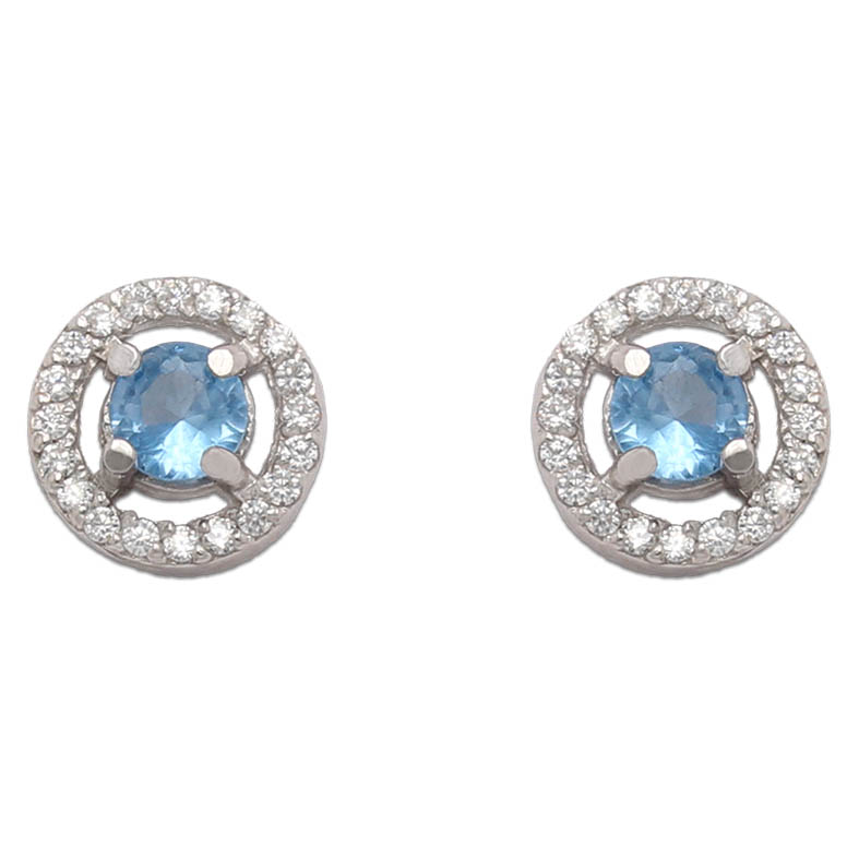 PENDIENTES ORO BLANCO 18KL REDONDOS