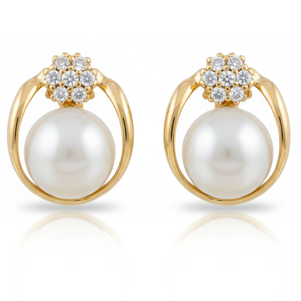 PENDIENTES ORO 18KL PERLAS JAPONESAS