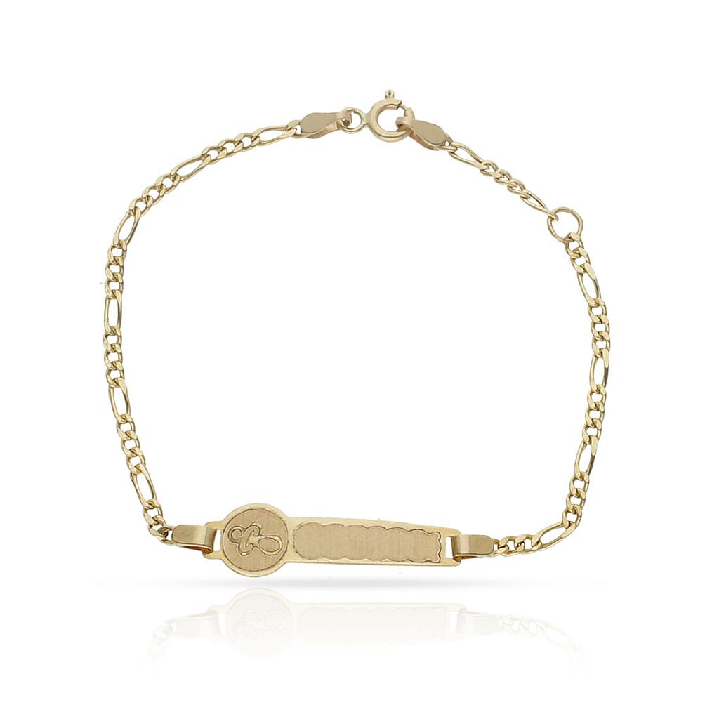 PULSERA ORO 18KL CHUPETE 3x1