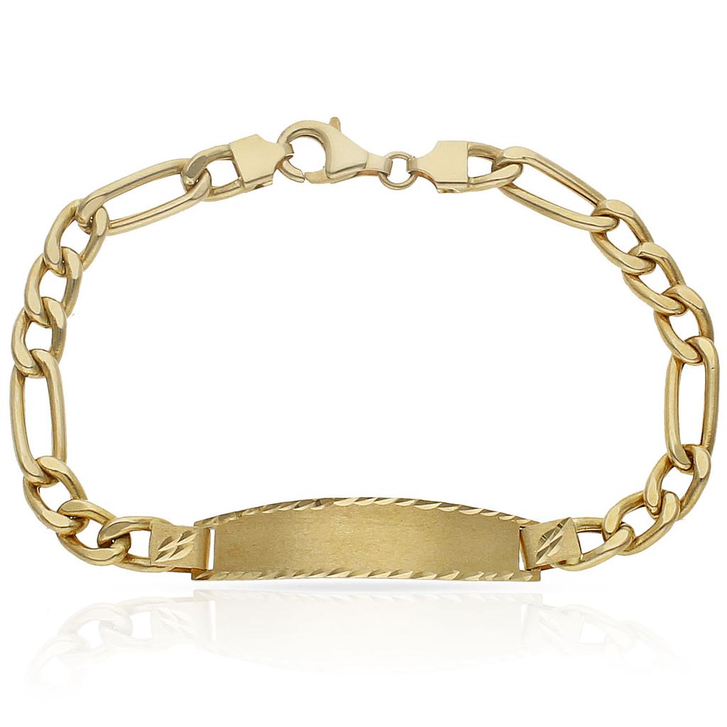 PULSERA ORO 18KL 3x1 PLACA