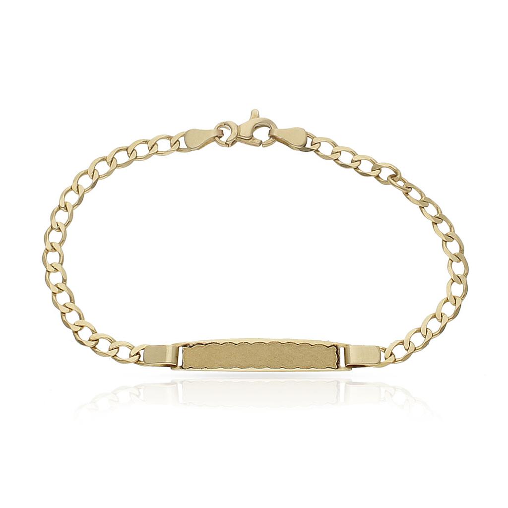 PULSERA ORO 18KL OVAL PLANA PLACA