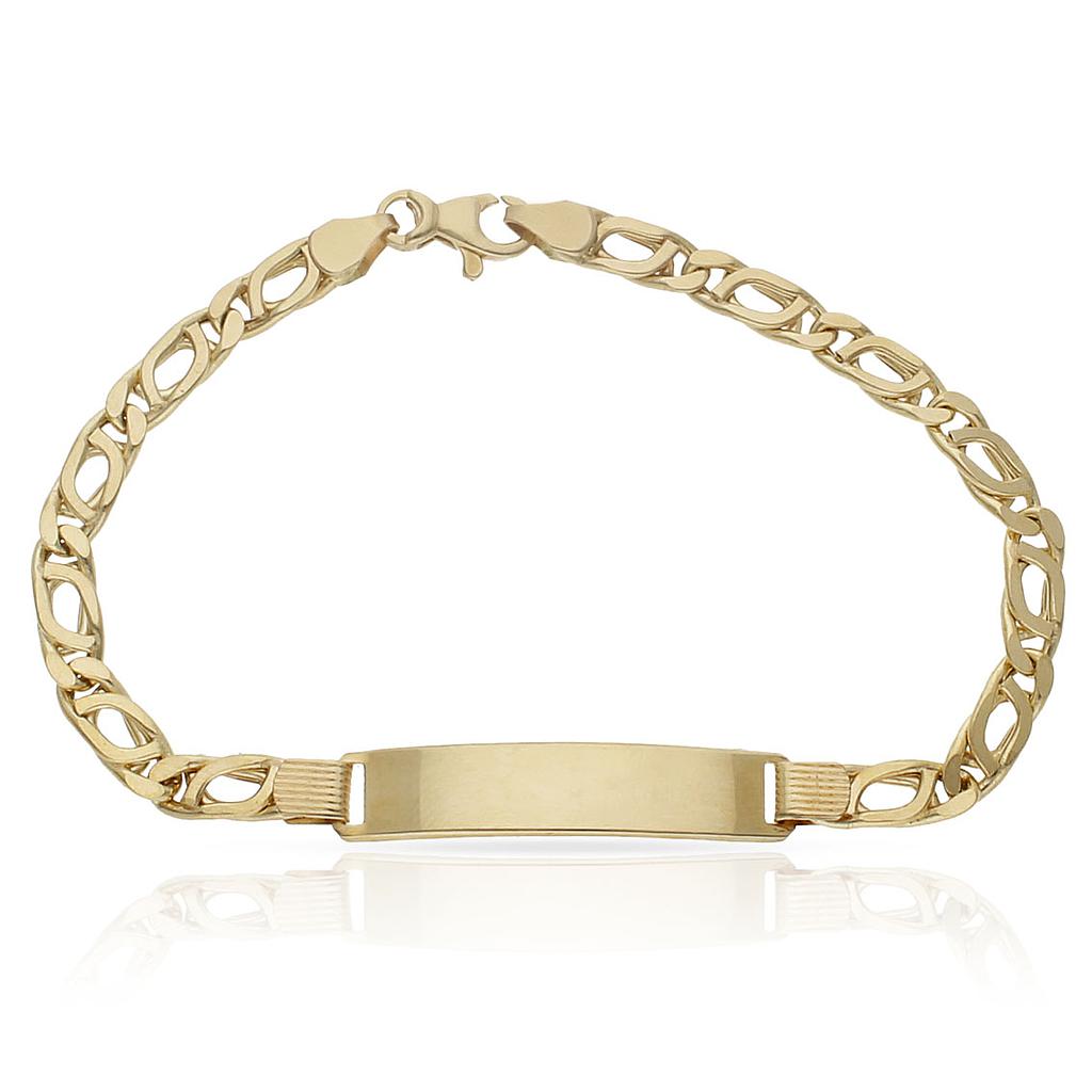 PULSERA ORO 18KL HUECA PLACA