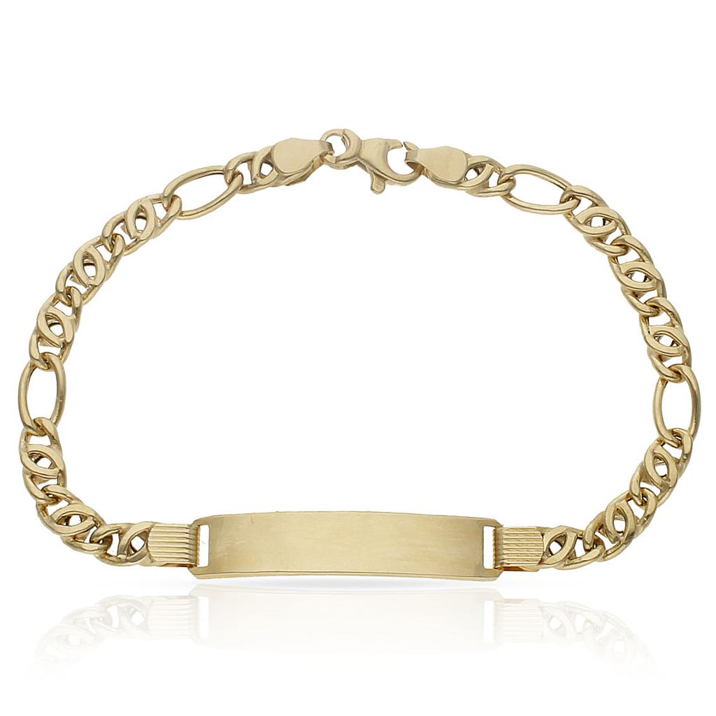 PULSERA ORO 18KL HUECA PLACA