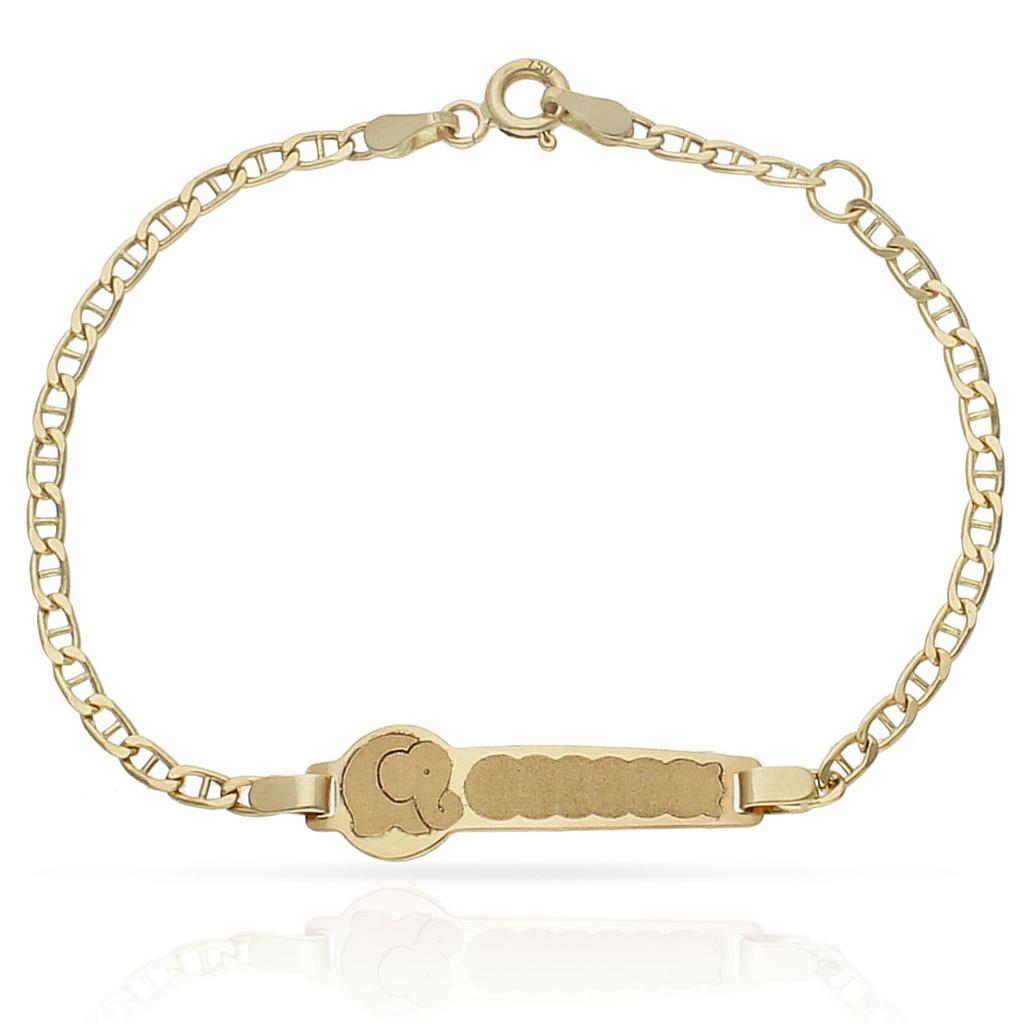 PULSERA ORO 18KL ELEFANTE ANCLA