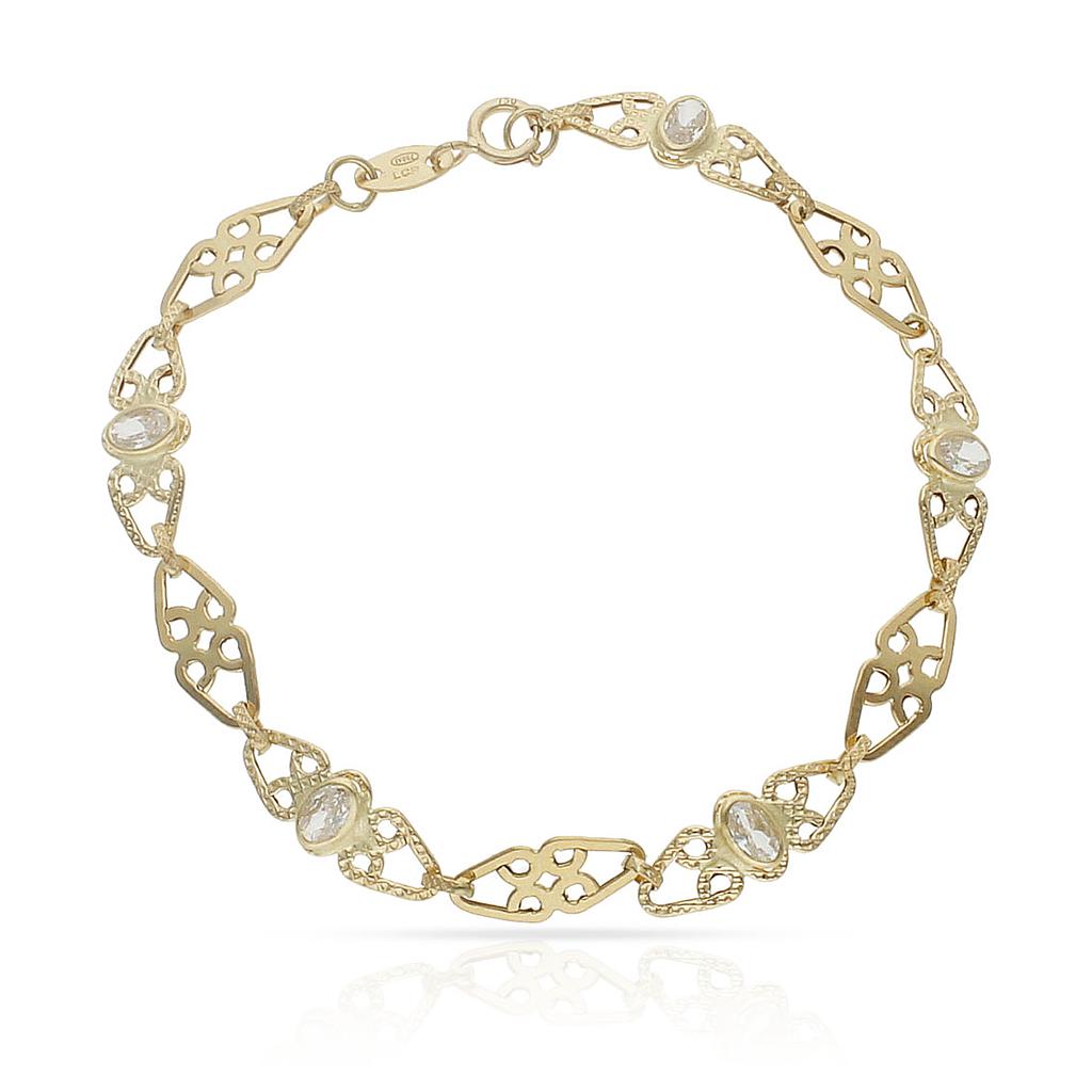 PULSERA ORO 18KL CIRCONITAS TROQUELADA