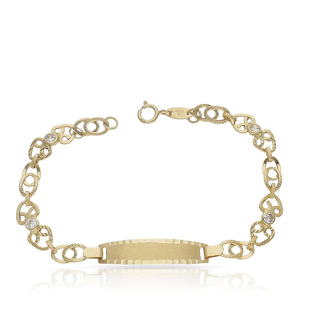 PULSERA ORO 18KL TROQUELADA CIRCONITAS